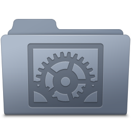 System Preferences Folder Graphite Icon 256x256 png